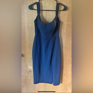 Anthropologie BHLDN Ana crepe navy midi dress size 4